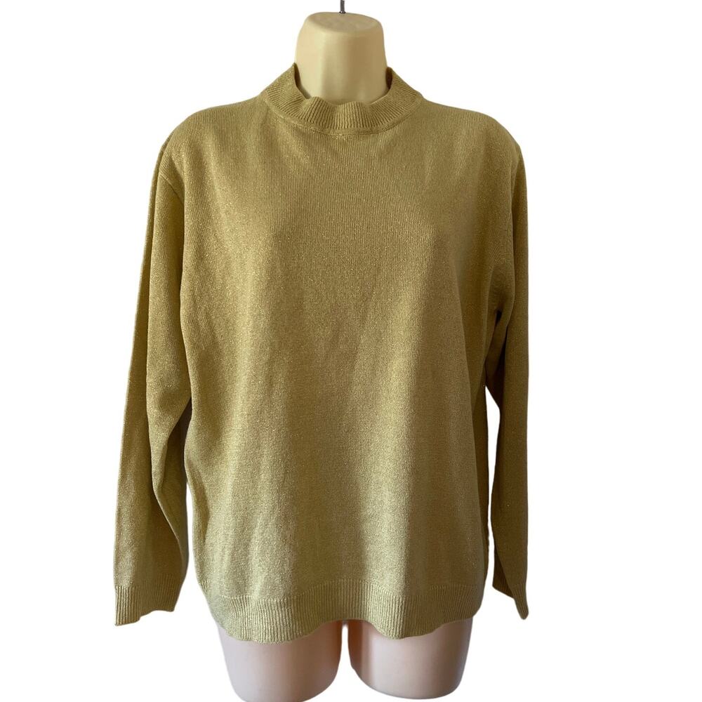 Chelsea Way Vintage Gold Sparkle Sweater